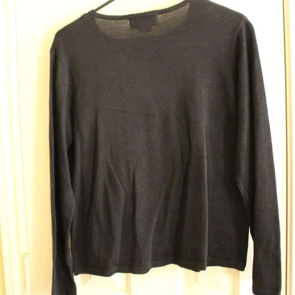 Joan Leslie Petite Millennium 2000 Black Beaded Sweater - Picture 5 of 9